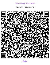 Zelle QR code for donations to The Well Projects